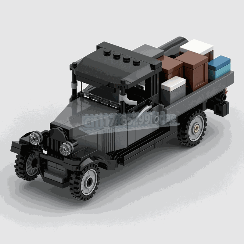 Vintage Collectible Trucks - 213-delige vintage vrachtwagen MOC bouwstenen model,