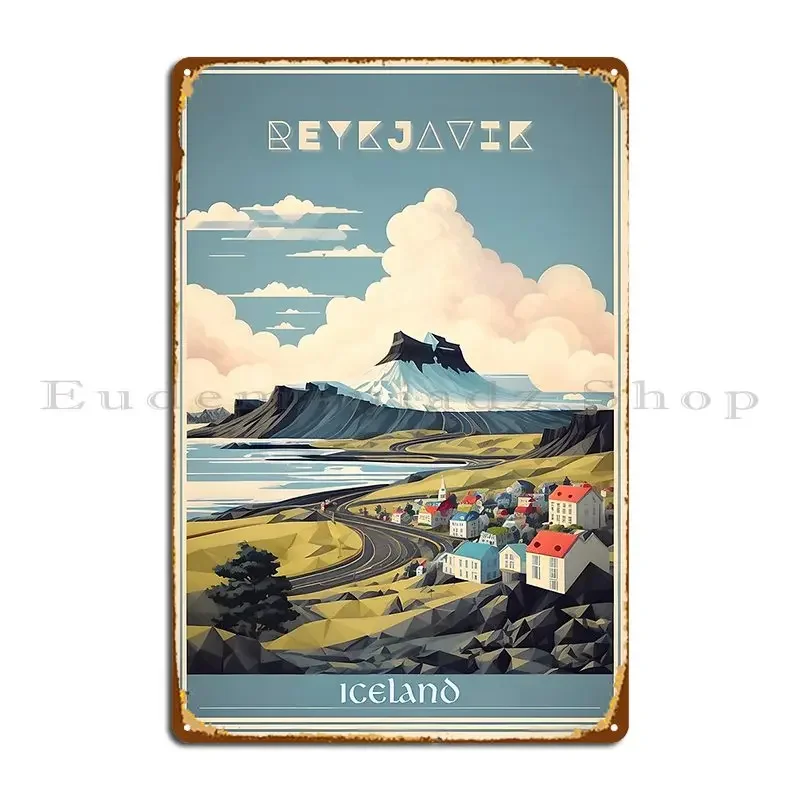 Vintage Collectible Posters - Reykjavik S Vintage Beauty Een retro