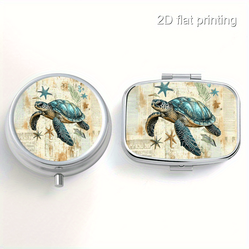 Vintage And Collectible Stores - Vintage pillendoosjes met schildpadpatroon (2 stuks),
