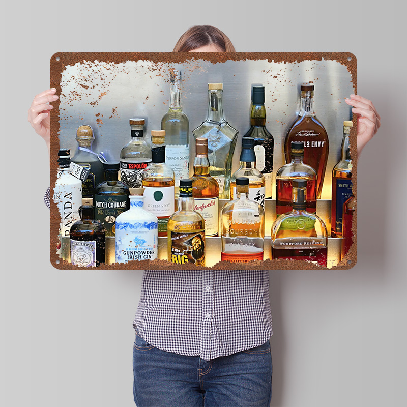 Vintage Collectible Liquor Bottles - Drankfles Collectie Poster Aangepaste Wall Art