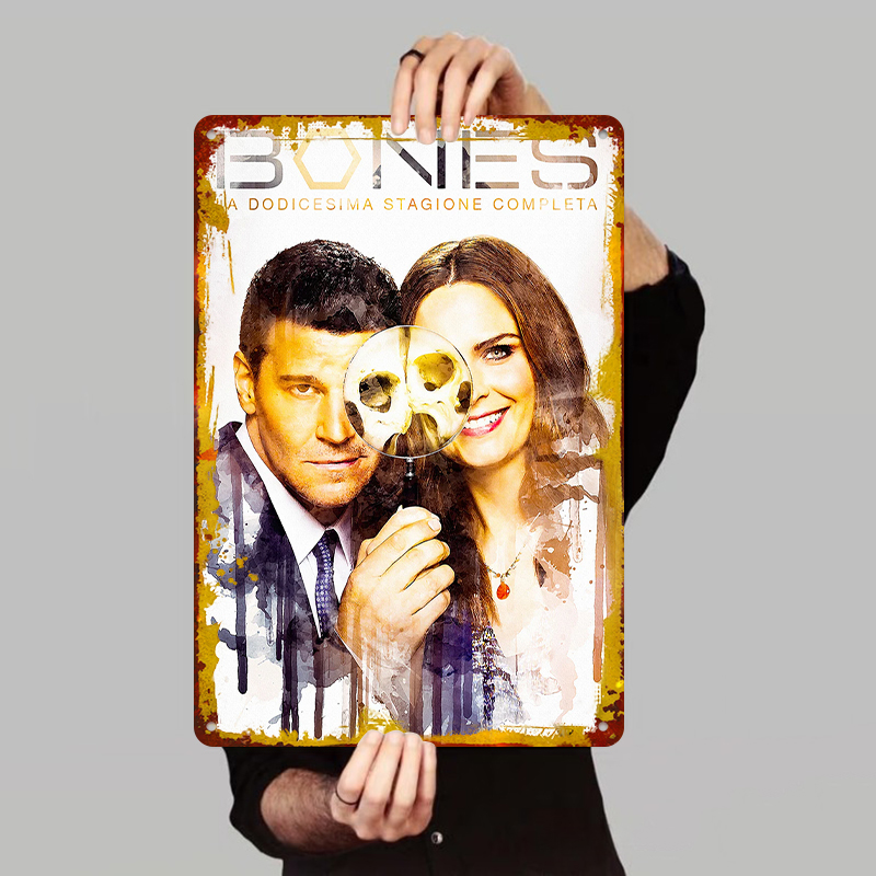 Vintage Collectible Posters - Bones Seizoen 12 Poster Metalen Tin