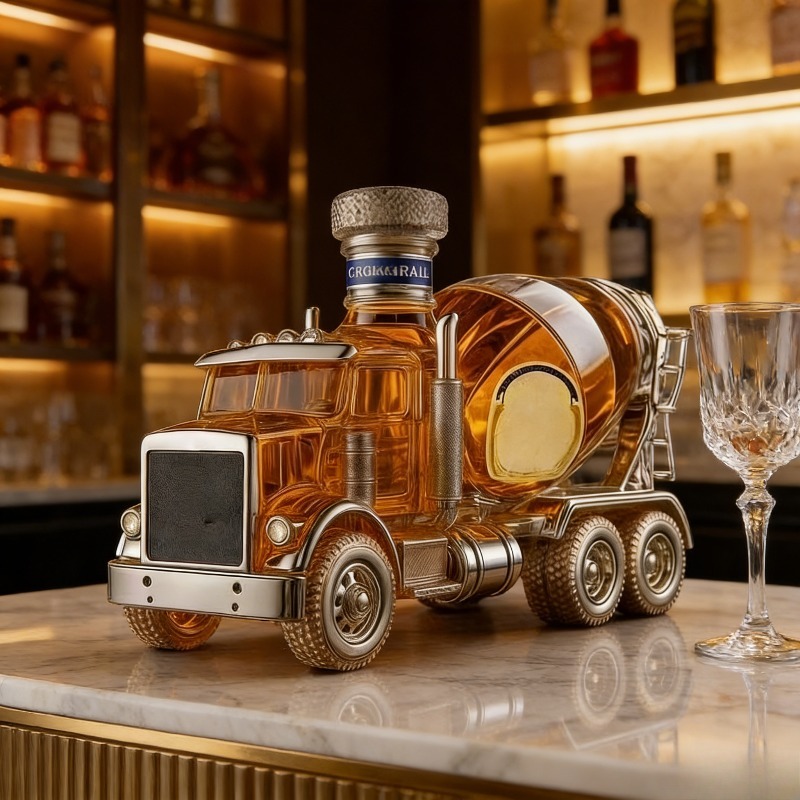 Vintage Collectible Liquor Bottles - Vintage vrachtwagen design glazen whisky decanter,