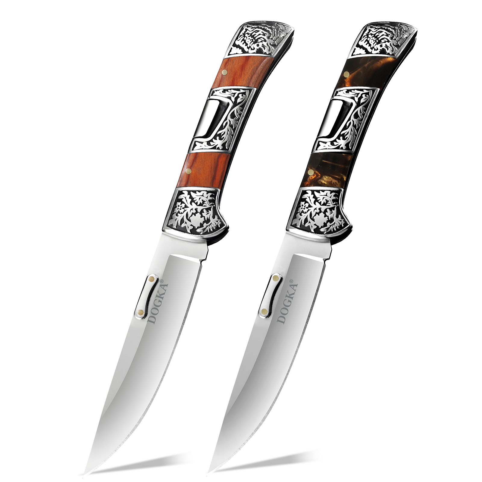 Vintage Collectible Knives - Vintage gegraveerd opvouwbaar zakmes Retro gegraveerd