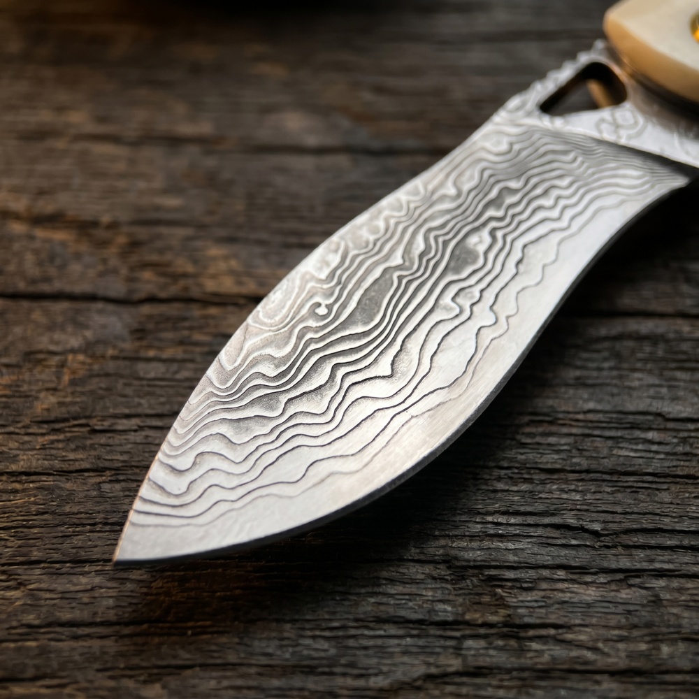Vintage Damascustaal klein vou - Vintage Collectible Knives recensie en prijs