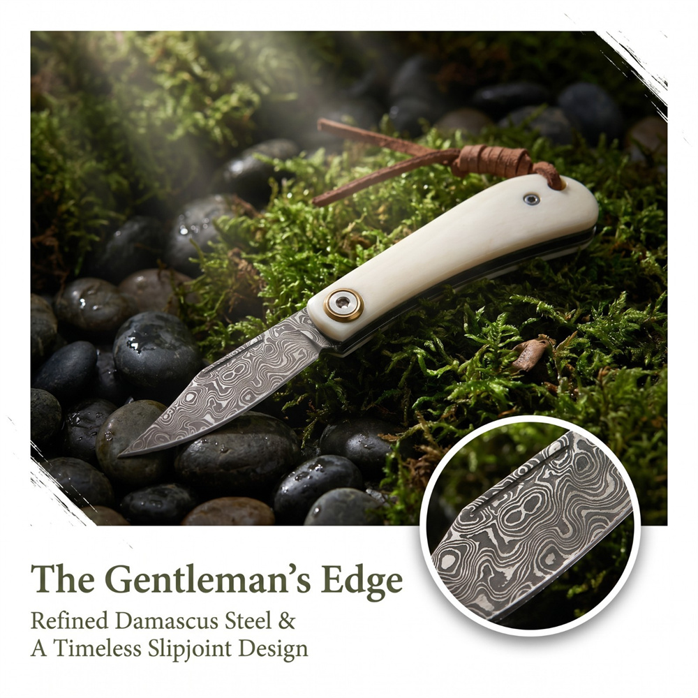 Compact vintage Damascus vouwm - Vintage Collectible Knives recensie en prijs