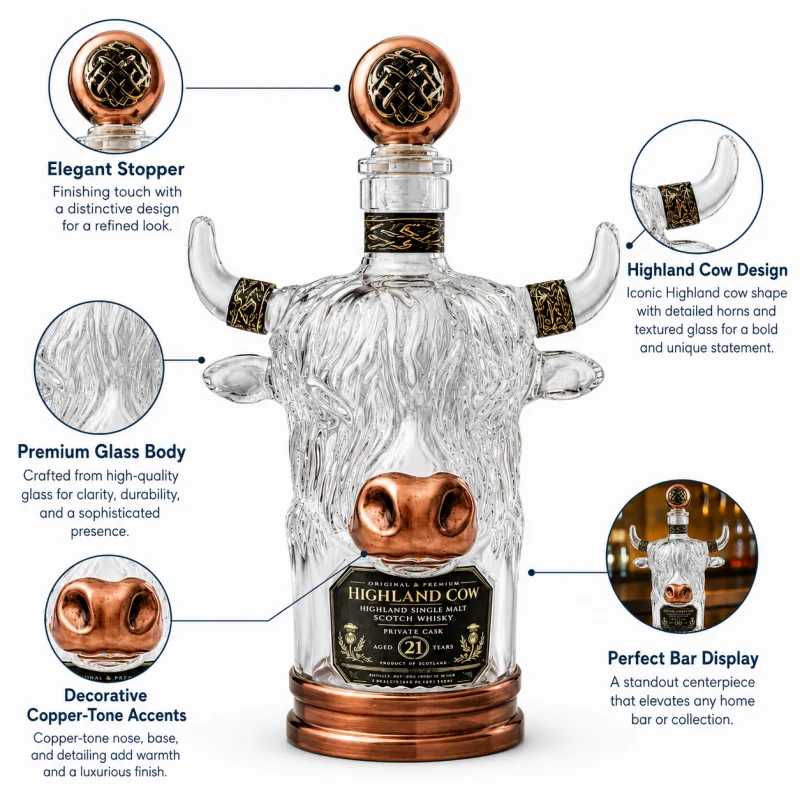Originele Highland Cow glazen  - Vintage Collectible Liquor Bottles recensie en prijs