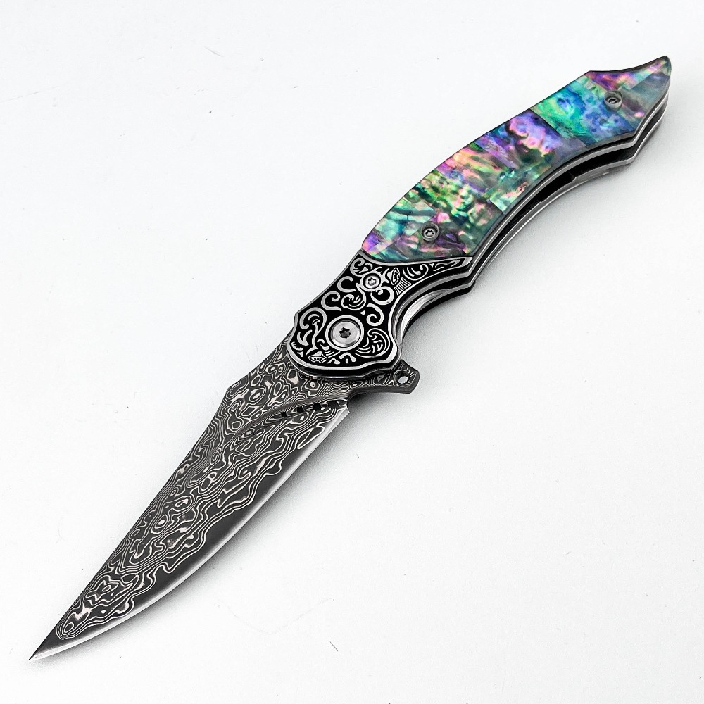 Nieuw vintage Damascus patroon - Vintage Collectible Knives recensie en prijs