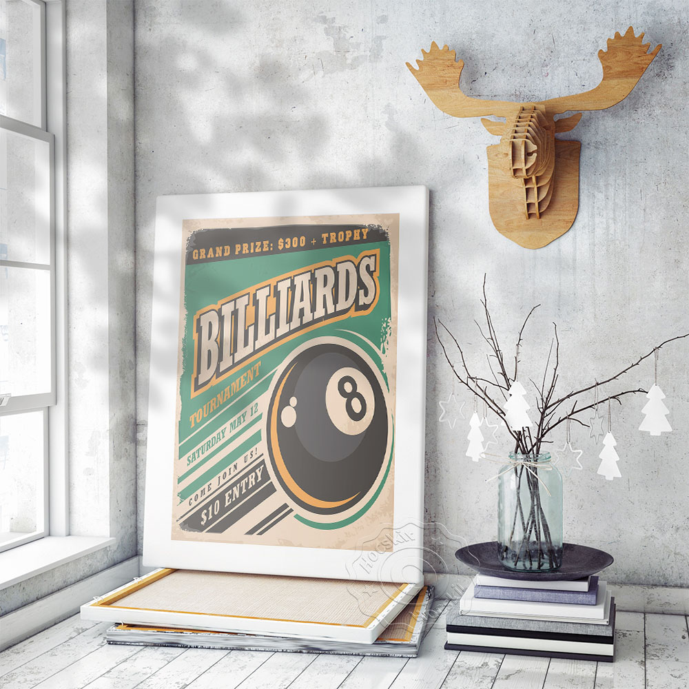 Biljart Toernooi Advertentie A - Vintage Collectible Posters recensie en prijs