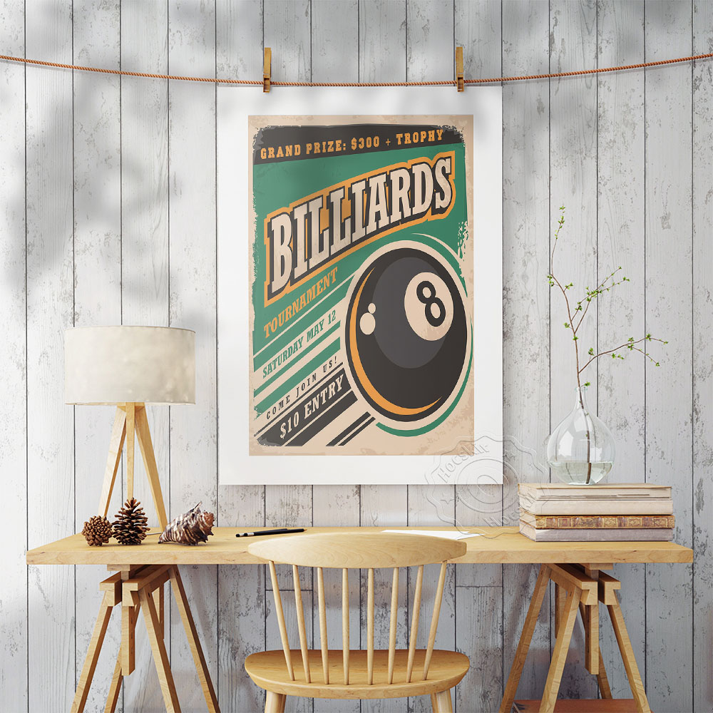 Biljart Toernooi Advertentie A - Vintage Collectible Posters recensie en prijs