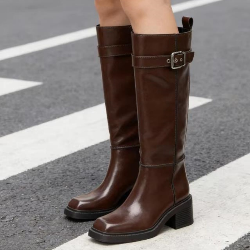Bruine knielaarzen in Britse s - Vintage Zipper recensie en prijs
