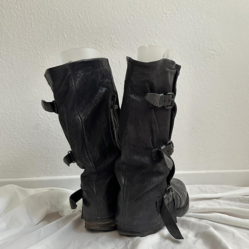 Zwarte riemgesp geplooide half - Vintage Zipper recensie en prijs