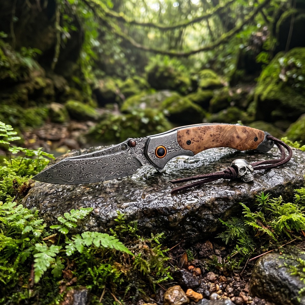 Hoogwaardig damastpatroon vouw - Vintage Collectible Knives recensie en prijs
