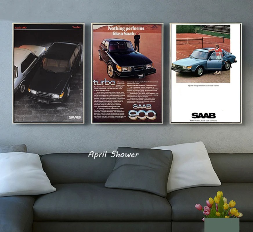 Klassieke Vintage Saab 900 Tur - Vintage Collectible Posters recensie en prijs