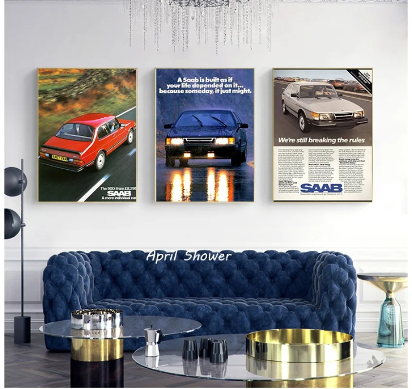 Klassieke Vintage Saab 900 Tur - Vintage Collectible Posters recensie en prijs