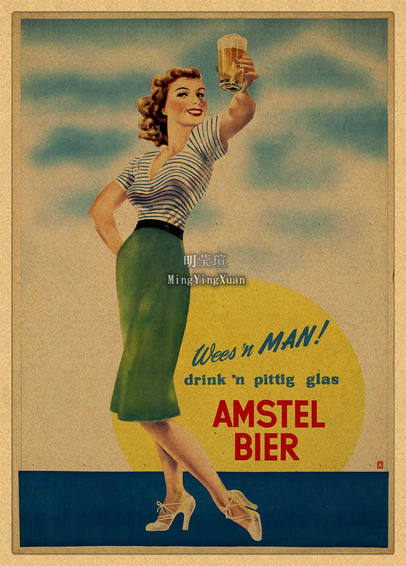 Vintage Bier Wijn Drink Grafie - Vintage Collectible Posters recensie en prijs